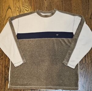 Redsand Men's Crewneck Sweater in Brown, White, and Blue